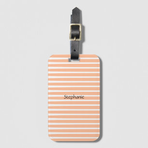Peach Fuzz Monogramm benutzerdefinierter Name Stre Gepäckanhänger