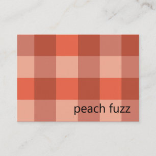 Peach Fuzz Orange Checkerboard-Muster Visitenkarte