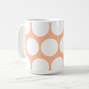 Peach fuzz retro polka Punkte Kaffeetasse