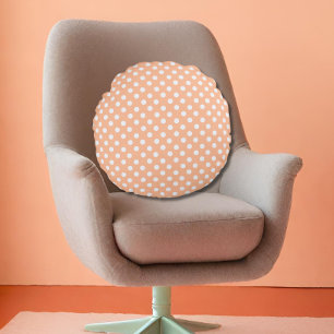 Peach Fuzz Rundes Kissen
