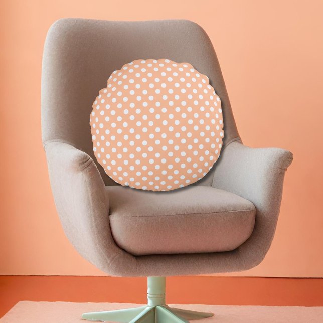 Peach Fuzz Rundes Kissen (Von Creator hochgeladen)