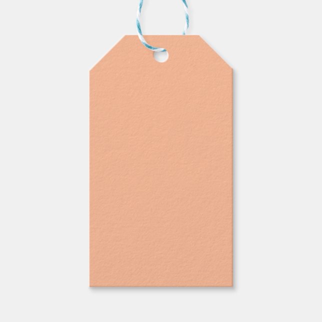 Peach Fuzz Solid Color Geschenkanhänger (Vorderseite)