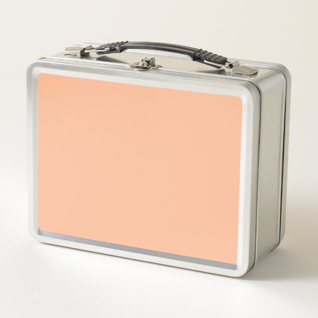 Peach Fuzz Solid Color Metall Brotdose (Vorderseite)