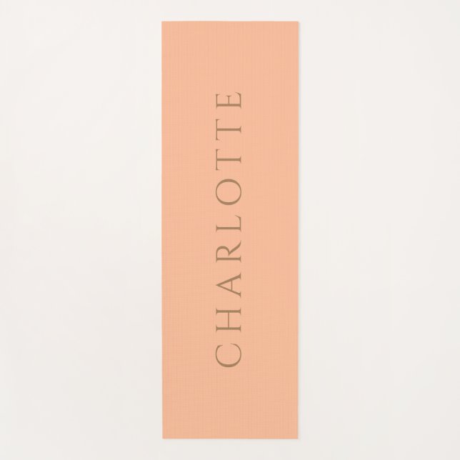 Peach Fuzz Solid Color Name Yogamatte (Vorderseite)