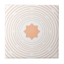 Peach Fuzz Star Circle Ismic Geometric Muster