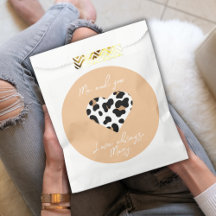 Peach Fuzz Valentine's Gefallen Tasche - Herz Prin