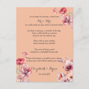 Peach Fuzz Wedding Advice Well Wwish Hinweiskarte