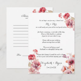 Peach Fuzz Wedding Advice Well Wwish Hinweiskarte