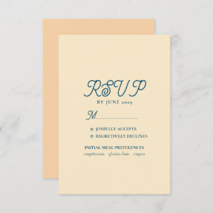 Peach Fuzz Wedding RSVP Card