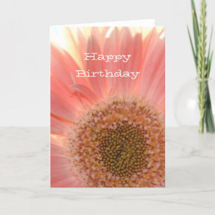 Peach Gerbera Karte