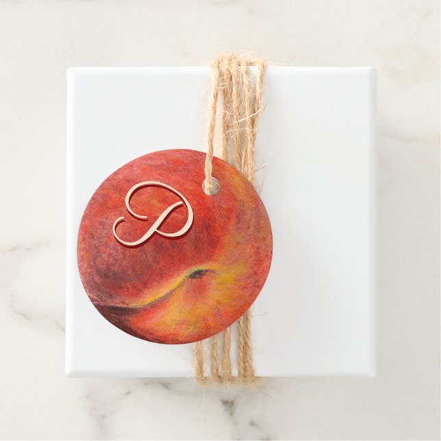 Peach Gift Tags Geschenkanhänger (Beispiel)