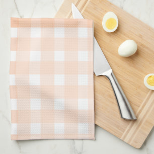Peach Gingham Kitchtuch Geschirrtuch