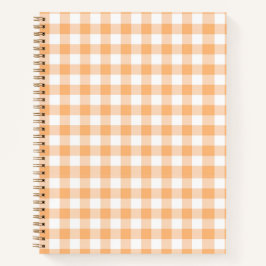 Peach Gingham Notebook Notizbuch