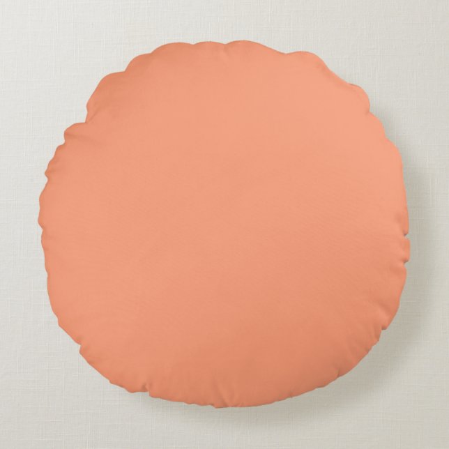 Peach Glow Red Palette Rundes Kissen (Vorderseite)
