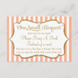 Peach Gold Baby Showcard Buchen Begleitkarte
