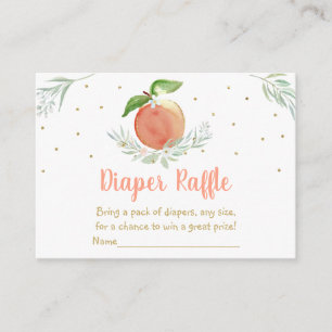 Peach Gold Floral Baby Dusche Windelwanne Begleitkarte