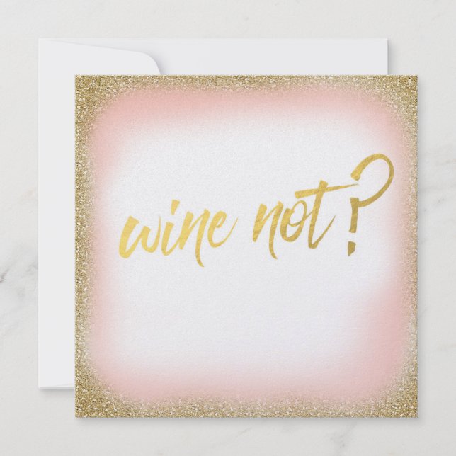 Peach Gold Wein Nicht Einladung Pearl (Vorderseite)