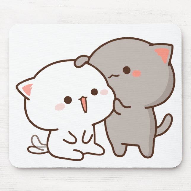 Peach Goma Liebe Mouse Pads Mousepad (Vorne)