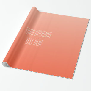 Peach Gradient benutzerdefiniertes Textumhüllungsp Geschenkpapier