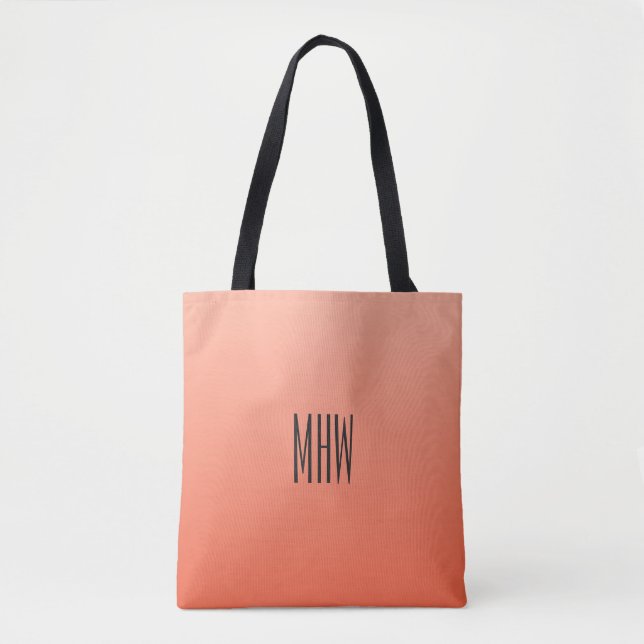 Peach Gradient Custom Monogram bags (Vorderseite)