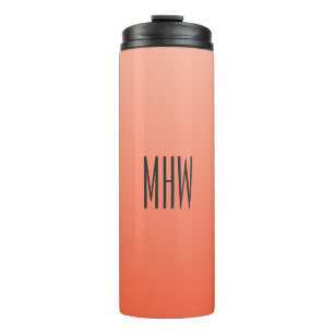 Peach Gradient custom monogram tumbler Thermosbecher