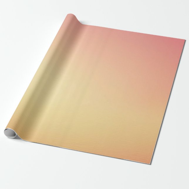 Peach Gradient Wrapping Paper Geschenkpapier (Ungerollt)