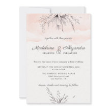 Peach & gray florale romantische Hochzeit
