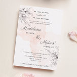 Peach & gray florale romantische Hochzeit Einladung<br><div class="desc">Entwerfen Sie die perfekte Hochzeitssuite mit dieser romantischen und delikaten formalen Hochzeitsinie mit einem eleganten und stilvollen Blumendesign mit einem Mix aus handgezeichnet Blume-Illustrationen in dunkelgrau und einer modernen Anordnung in einem hellpfirsichfarbenen Aquarellbild. Bearbeiten Sie die Vorlagenfelder einfach, um die Braut- und Bräutigamen sowie Ihre Datums- und Standortangaben in eleganten...</div>