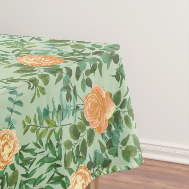 Peach Green Wedding Spring Pastel Tischdecke (Beispiel)