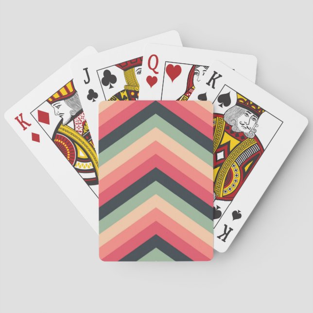 Peach Grove Zigzag Spielkarten (Rückseite)