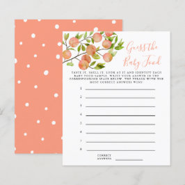 Peach Guess The Baby Food Dusche Spiel