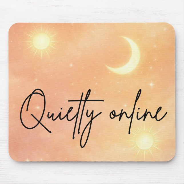 Peach haze and cloud cream AI art  Mousepad (Vorne)