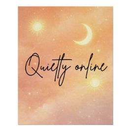 Peach haze and cloud cream AI art  Poster