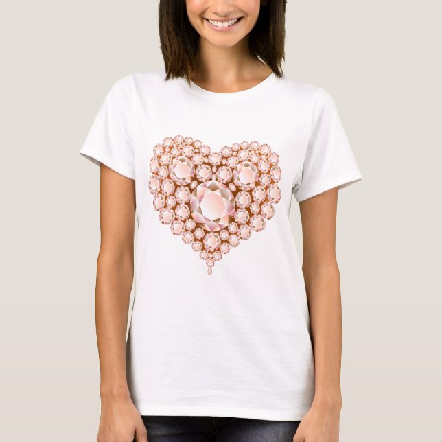Peach Heart Gems T-Shirt (Vorderseite)