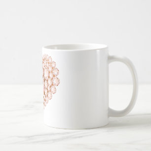 Peach Heart Gems Tasse
