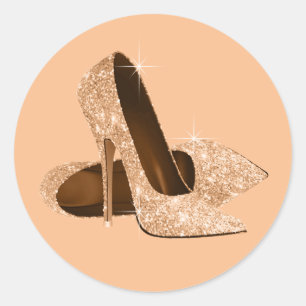 Peach High Heel Shoel Sticker