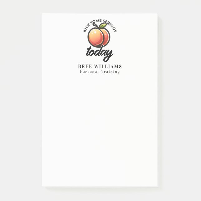 Peach Hintern Kick einige ernste Hintern heute mot Post-it Klebezettel (Vorderseite)