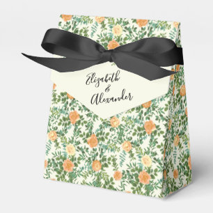 Peach Ivory Hochzeit Vintage Rose Geschenkschachtel