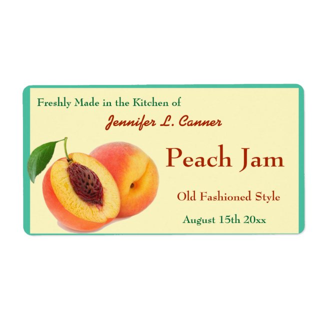 Peach Jam oder Preserve Canning Jar (Vorne)