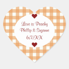 Peach Jelly Gastgeschenk Hochzeit Jar Sticker Labe