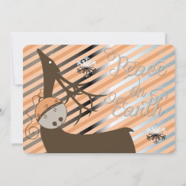 Peach Jingle Bells Stripe Dei Christmas Feiertagskarte