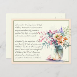 Peach katholic Memorira Gebet zur Jungfrau Mary Postkarte