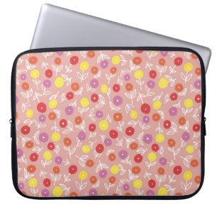 Peach Kids Floral Laptopschutzhülle