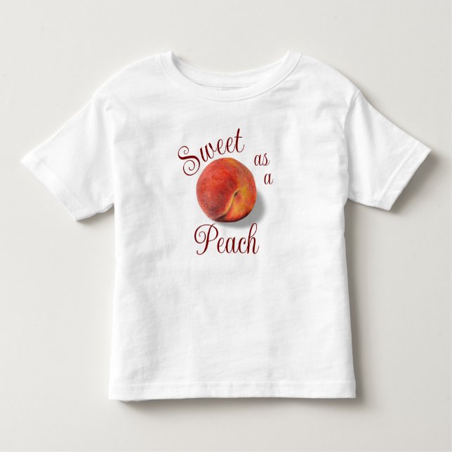 Peach Kleinkind Oben Kleinkind T-shirt (Vorderseite)