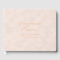 Peach Letters to Bride Keepake Notebook