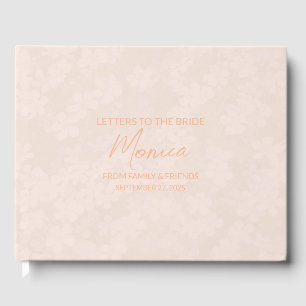 Peach Letters to Bride Keepake Notebook Gästebuch