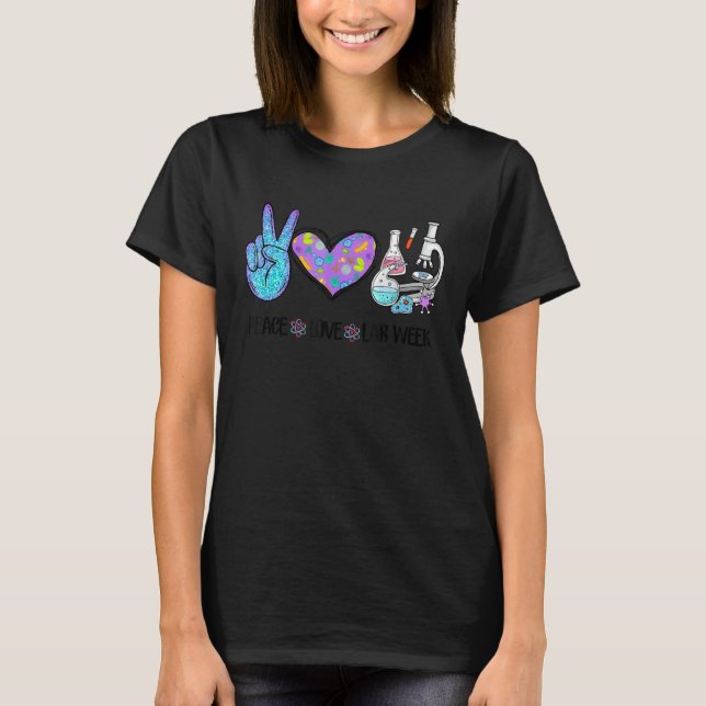 Peach Liebe Labrador Week Laboratory Tech Technolo T-Shirt (Vorderseite)