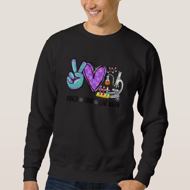 Peach Liebe Labrador Woche 2022 Laboratory Tech Te Sweatshirt (Vorderseite)