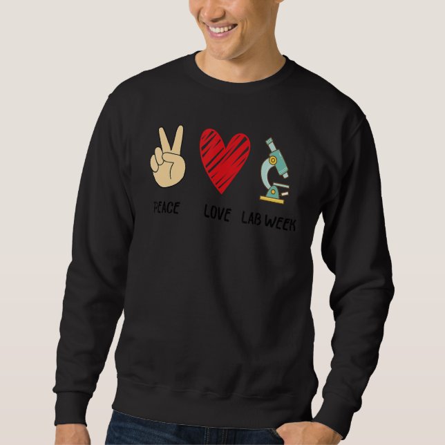 Peach Liebe Labrador Woche 2022 Laboratory Tech Te Sweatshirt (Vorderseite)