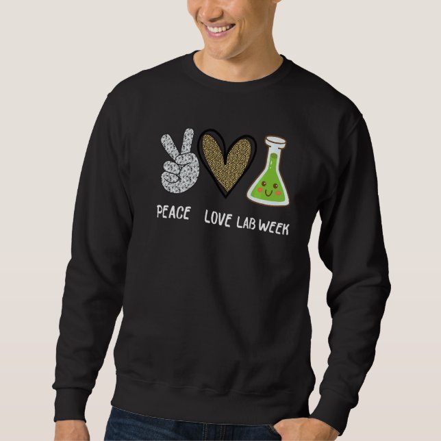 Peach Liebe Labrador Woche 2022 Laboratory Tech Te Sweatshirt (Vorderseite)